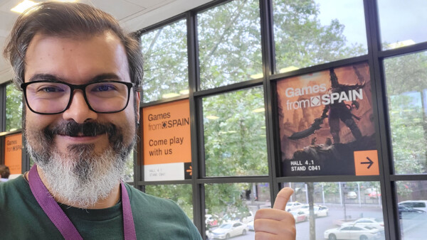 2024 - One of Gamescom's main corridors on the B2B area showcasing Blasphemous as a way to advertise the spanish game industry.