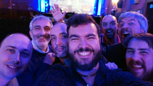 2016 - Surrounded by a bunch of game reviewers that used to write on the videogames magazines I read when I was a kid.