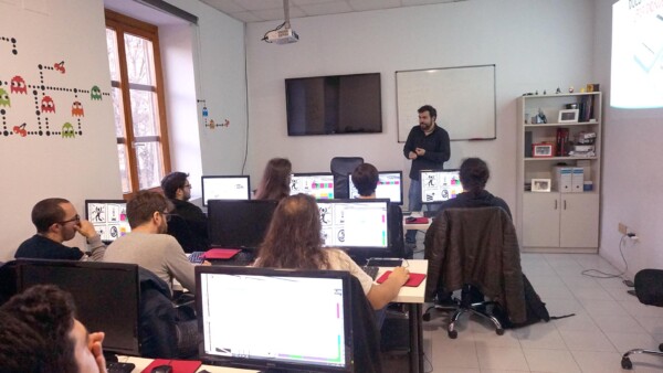 2017 - Teaching game design at Aula Arcade.