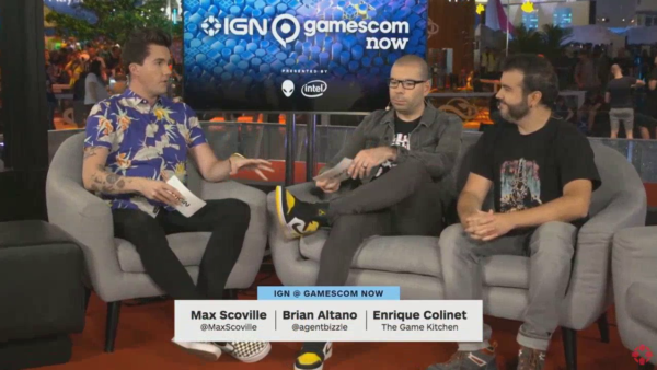 2019 - Being interviewed by IGN's Max Scoville and Brian Altano during Gamescom'19.