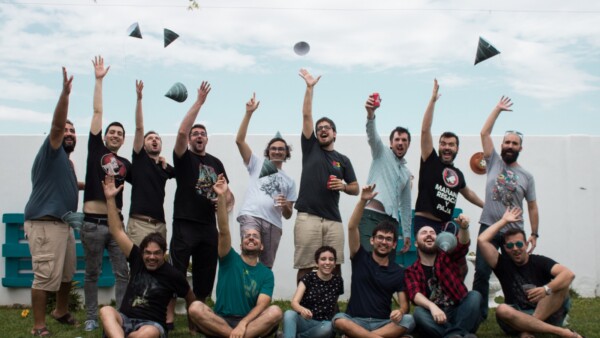 2019 - The whole Blasphemous team celebrating the release of the game in September'19.