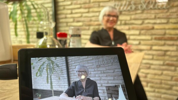 2023 - My mum being recorded for the Blasphemous II Developer diaries, now as a The Game Kitchen worker. ❤