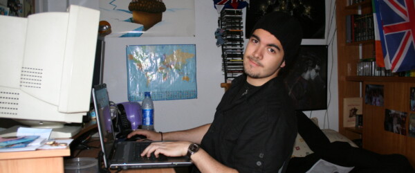 Working on my computer back in 2006.