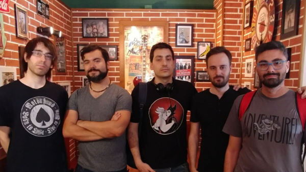 2017 - The Game Kitchen team right after the Kickstarter campaign ended (We were around 7 people in the company back then).