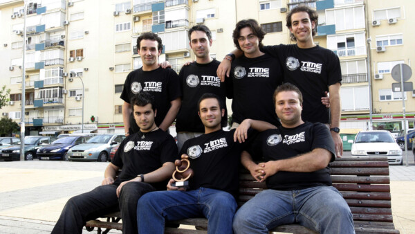 2006 - Posing with the Time Scratchers team, a demoscene team that would later become The Game Kitchen.