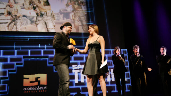 2012 - At the Bilbao's Fun & Serious event. accepting the Best Narrative Award for Spec Ops The Line.