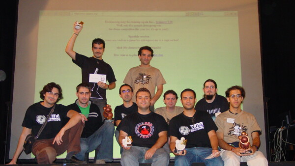 2006 - Winning the first prize at the BCN PARTY'110 with some early members of what later would become The Game Kitchen.