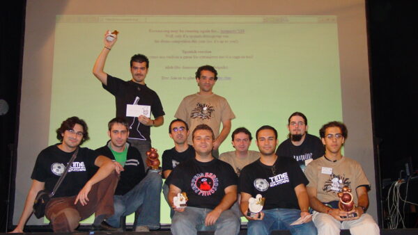 2006 - Winning the first prize at the BCN PARTY'110 with some early members of what later would become The Game Kitchen.