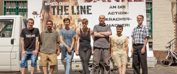 Posing with Spec Ops The Line's Level Design team at Yager (Berlin)